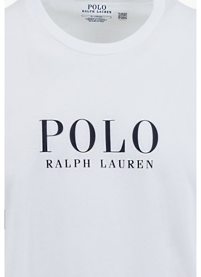 Ανδρικές Μπλούζες Fall.Crew Άσπρο Βαμβάκι Ralph Lauren