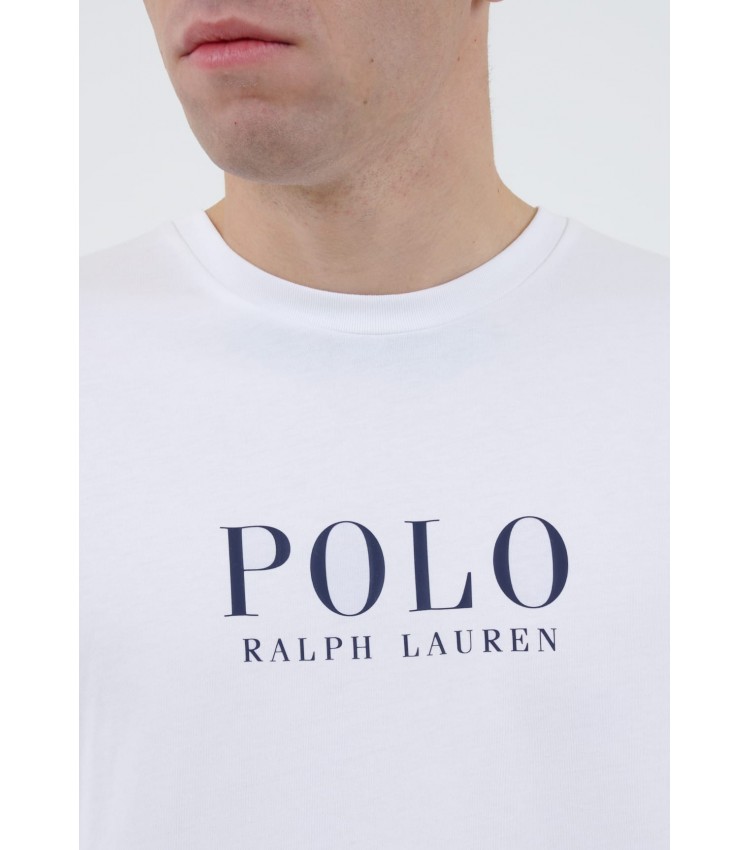 Men T-Shirts Fall.Crew White Cotton Ralph Lauren