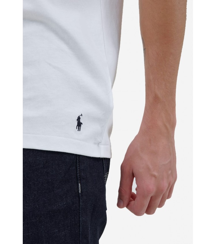 Men T-Shirts Fall.Crew White Cotton Ralph Lauren