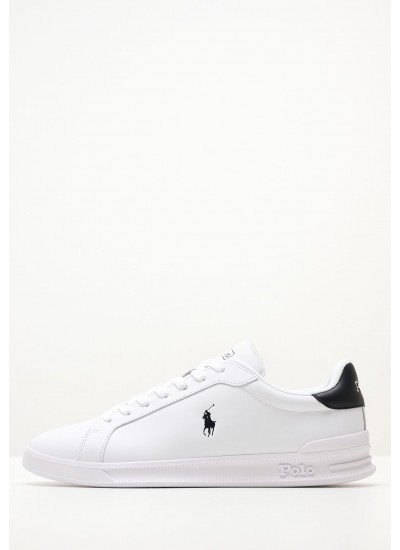 Men Casual Shoes Hrt.Ct24 White Leather Ralph Lauren