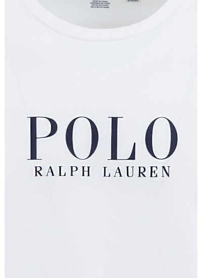 Ανδρικές Μπλούζες Ls.Crew.Top Άσπρο Βαμβάκι Ralph Lauren