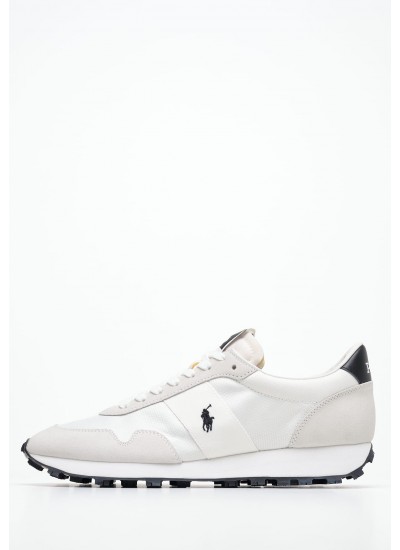 Men Casual Shoes Trail.125 White Leather Ralph Lauren