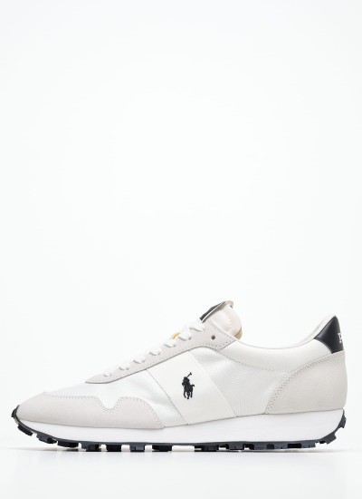 Ανδρικά Παπούτσια Casual Court.Sneaker Μαύρο Δέρμα Ralph Lauren