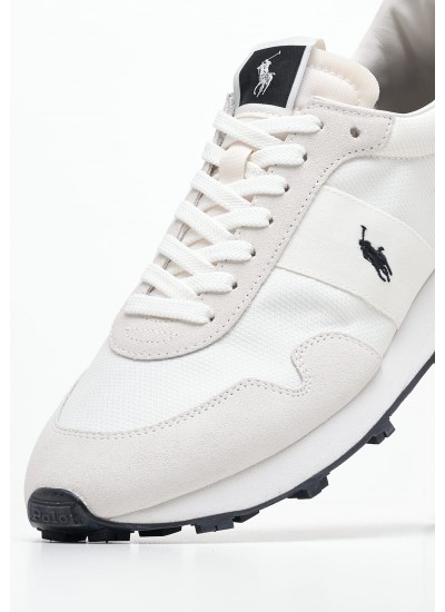 Men Casual Shoes Trail.125 White Leather Ralph Lauren