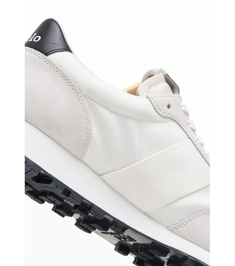 Men Casual Shoes Trail.125 White Leather Ralph Lauren