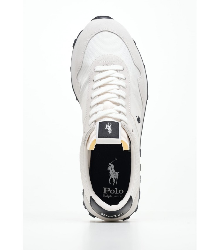 Men Casual Shoes Trail.125 White Leather Ralph Lauren