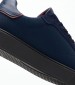 Men Casual Shoes 242002 Blue Fabric La Martina