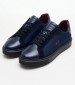 Men Casual Shoes 242002 Blue Fabric La Martina