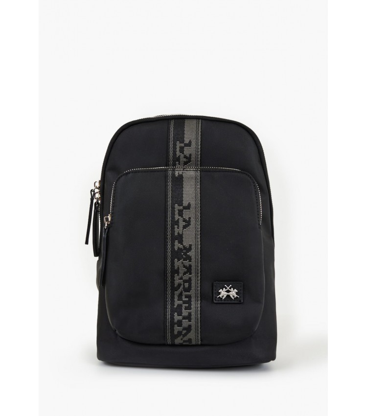 Men Bags Adolfo.Cross Black Nylon La Martina