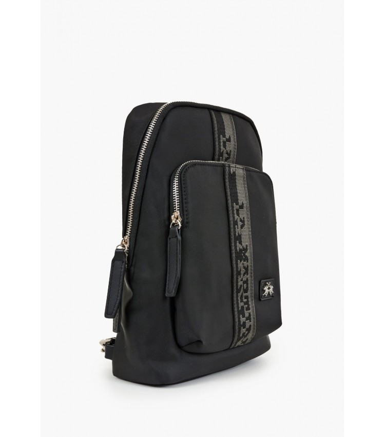 Men Bags Adolfo.Cross Black Nylon La Martina