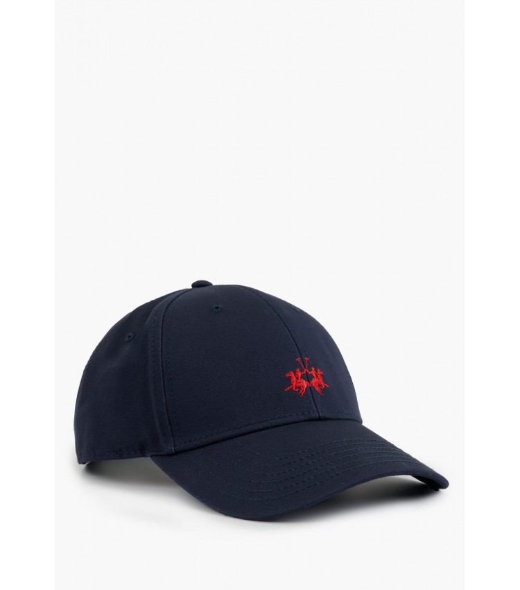 Men's Caps Jockey.Cp DarkBlue Cotton La Martina