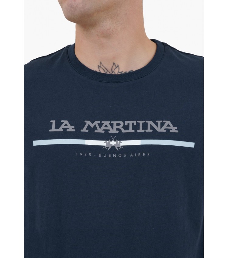 Ανδρικές Μπλούζες Shirt.jersey Σκούρο Μπλε Βαμβάκι La Martina