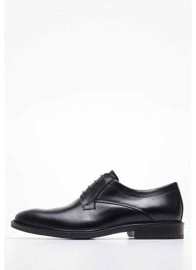 Men Shoes 1509 Black Leather Damiani