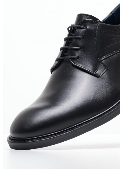 Men Shoes 4402 Black Leather Damiani