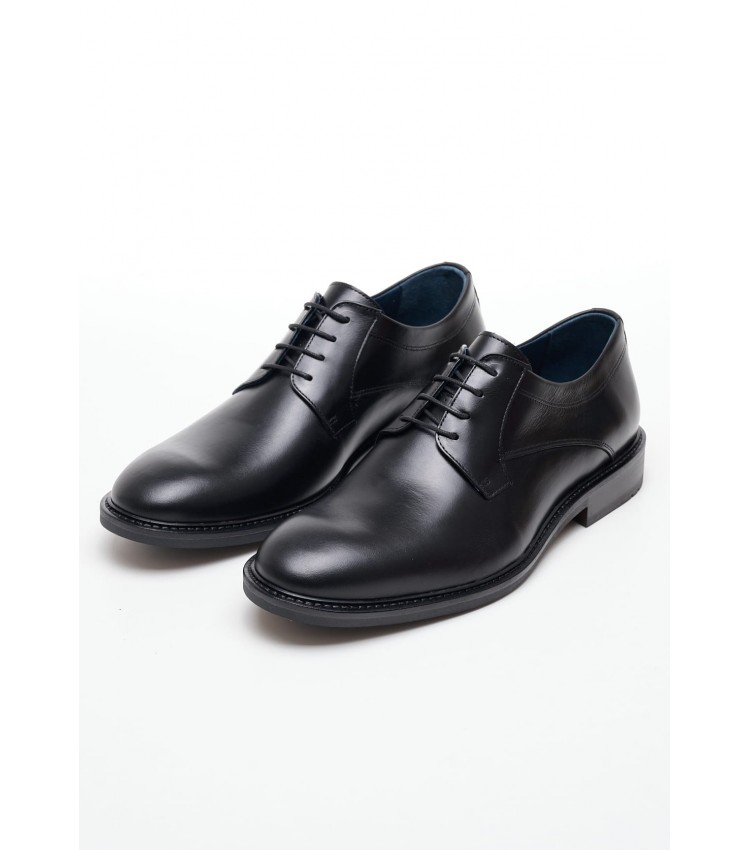 Men Shoes 4402 Black Leather Damiani