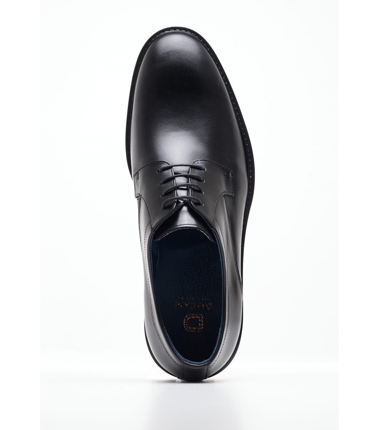 Men Shoes 4402 Black Leather Damiani