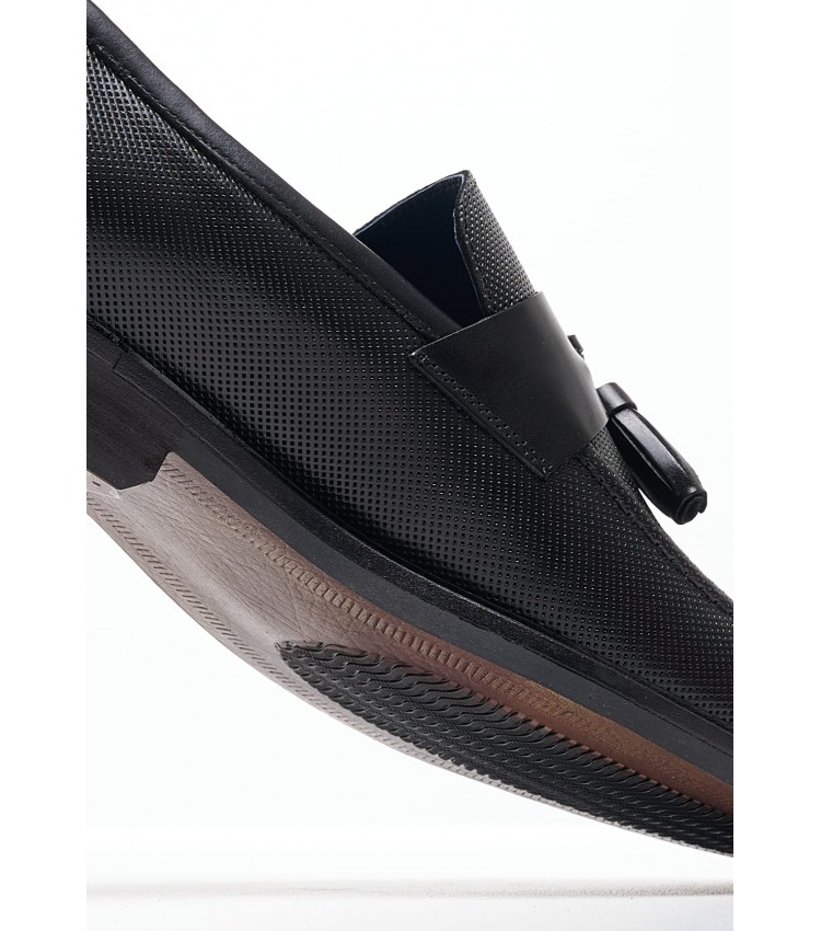 Men Moccasins 4404 Black Leather Damiani