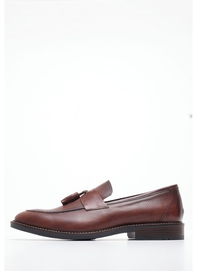 Men Moccasins 4404 Brown Leather Damiani