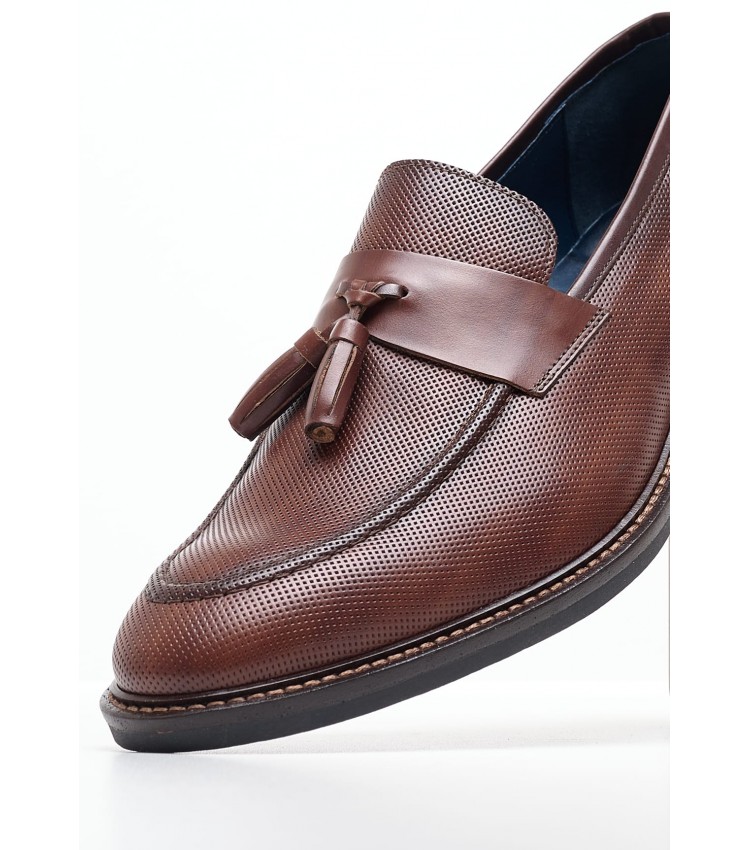 Men Moccasins 4404 Brown Leather Damiani