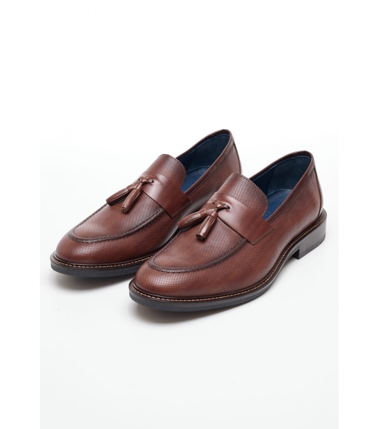 Men Moccasins 4404 Brown Leather Damiani