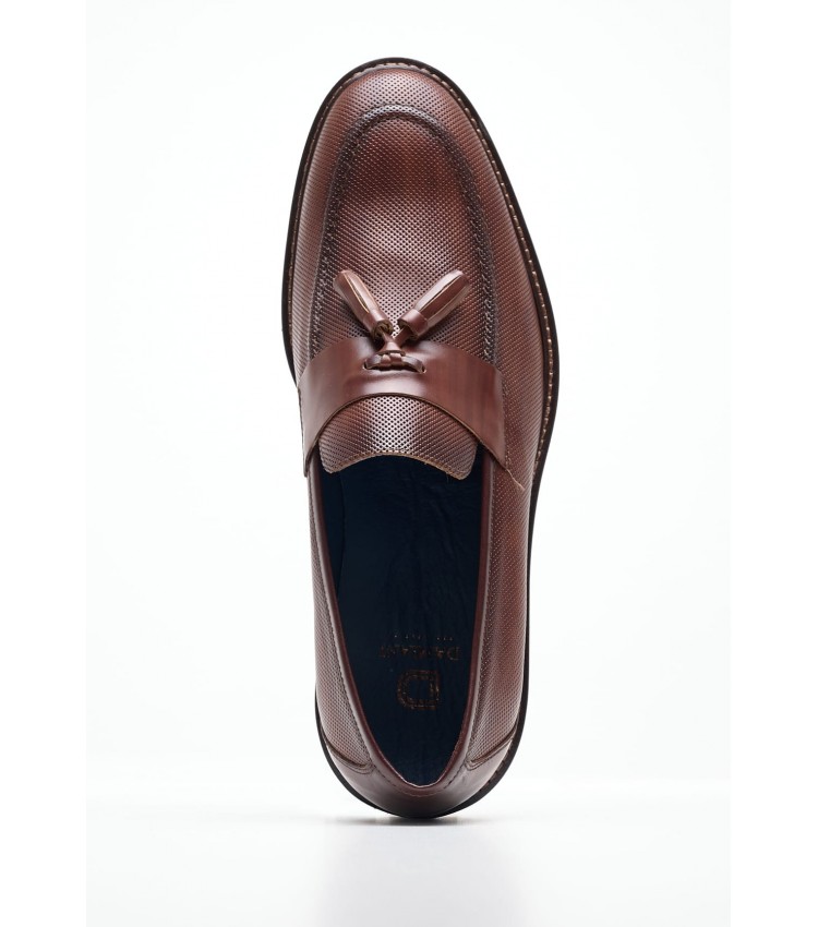 Men Moccasins 4404 Brown Leather Damiani