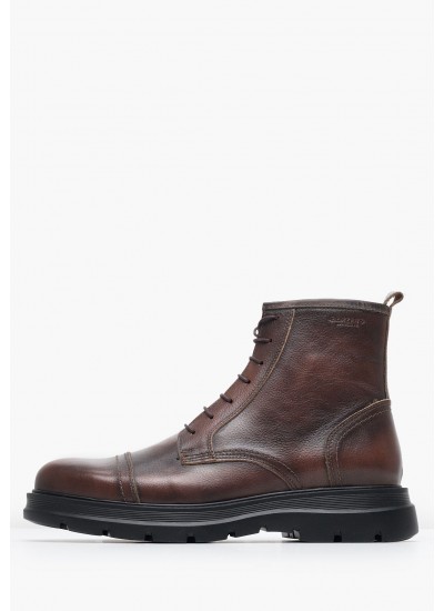 Men Boots 7500 Brown Leather Damiani