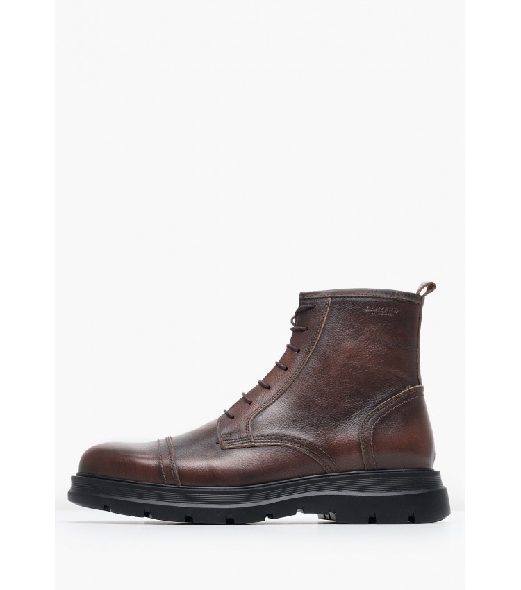 Men Boots 7500 Brown Leather Damiani