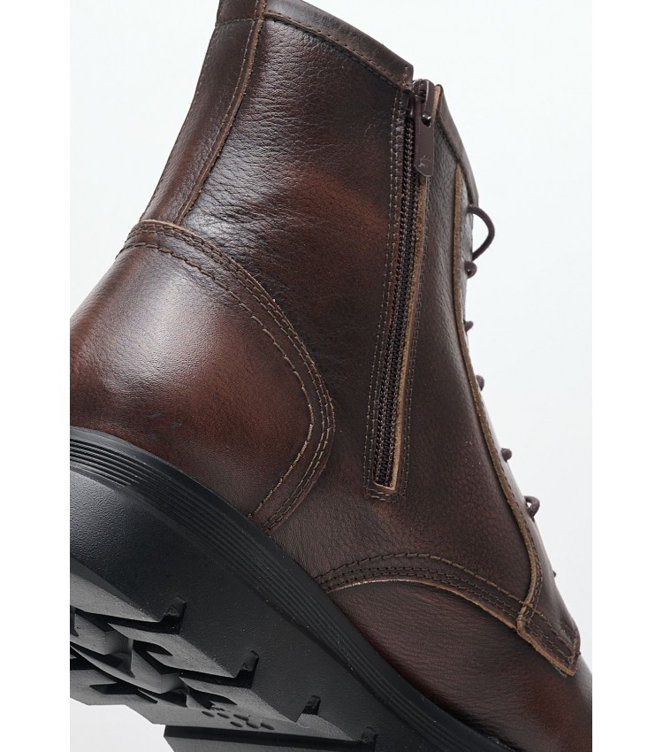 Men Boots 7500 Brown Leather Damiani