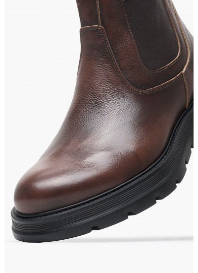 Men Boots 7502 Brown Leather Damiani