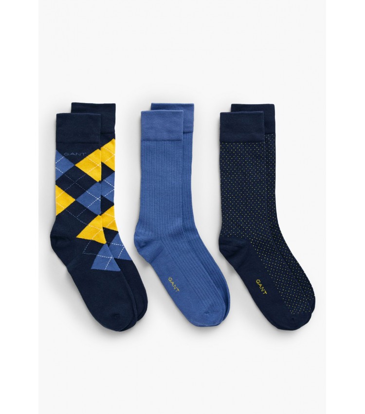 Ανδρικές Κάλτσες 3Pack.Socksgift Multi Βαμβάκι GANT