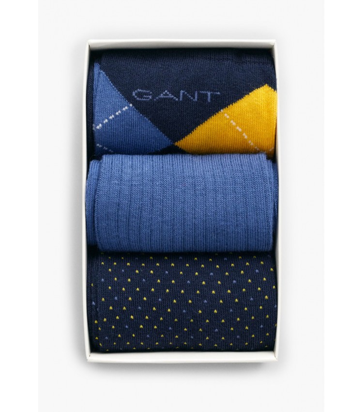 Ανδρικές Κάλτσες 3Pack.Socksgift Multi Βαμβάκι GANT