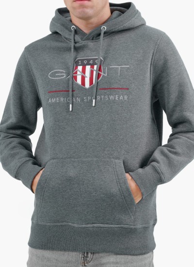 Ανδρικά Φούτερ Tech.Hoodie Μαύρο Βαμβάκι Guess