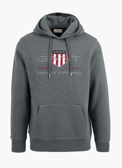 Ανδρικά Φούτερ Tech.Hoodie Μαύρο Βαμβάκι Guess