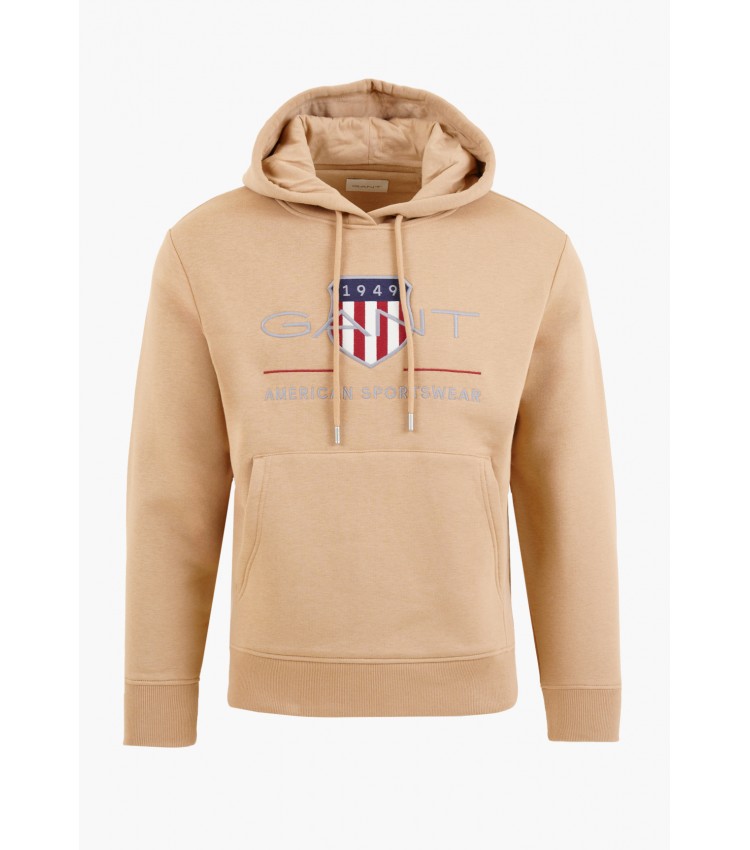 Γυνακεία Φούτερ Archive.Hoodie Μπεζ Βαμβάκι GANT