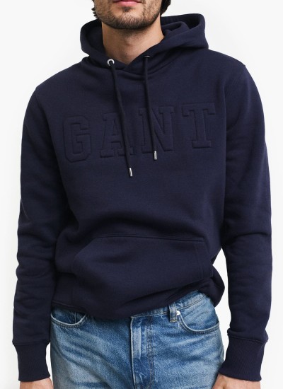 Ανδρικά Φούτερ Tech.Hoodie Μαύρο Βαμβάκι Guess