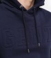 Ανδρικά Φούτερ Embossed.Hoodie Σκούρο Μπλε Βαμβάκι GANT