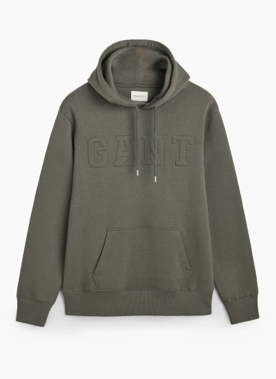 Ανδρικά Φούτερ Tech.Hoodie Μαύρο Βαμβάκι Guess