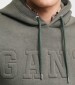 Ανδρικά Φούτερ Embossed.Hoodie Πράσινο Βαμβάκι GANT