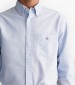 Ανδρικά Πουκάμισα Oxford.Shirt Μπλέ Ανοιχτό Βαμβάκι GANT