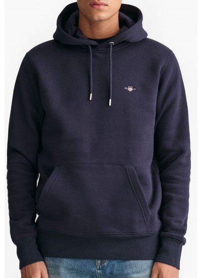 Ανδρικά Φούτερ Sh.Hoodie Κόκκινο Βαμβάκι GANT