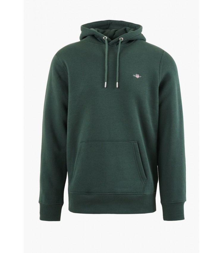 Men's Footer Sh.Hoodie Green Cotton GANT