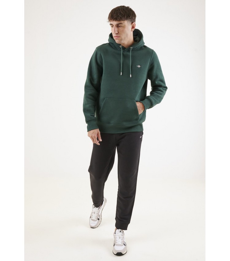 Men's Footer Sh.Hoodie Green Cotton GANT