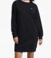 Γυναικεία Φορέματα - Ολόσωμες Φόρμες Sweat.Dress Μαύρο Βαμβάκι GANT