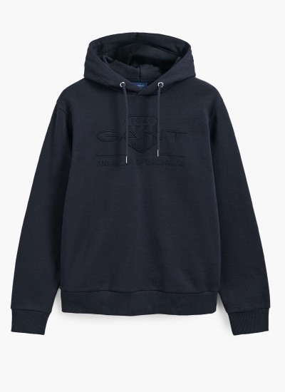 Ανδρικά Φούτερ Tech.Hoodie Μαύρο Βαμβάκι Guess