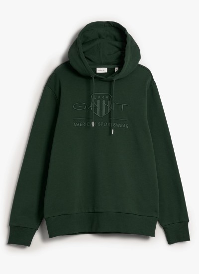 Ανδρικά Φούτερ Tech.Hoodie Μαύρο Βαμβάκι Guess