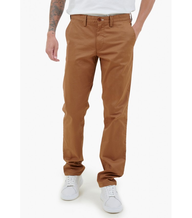 Men Pants Twill.Chino Brown Cotton GANT