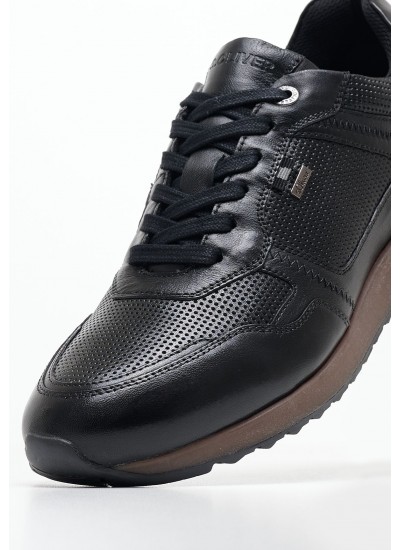 Men Casual Shoes 13636 Black Leather S.Oliver