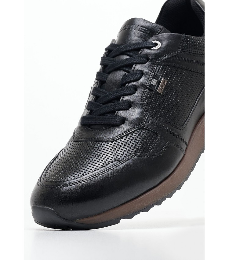 Men Casual Shoes 13636 Black Leather S.Oliver