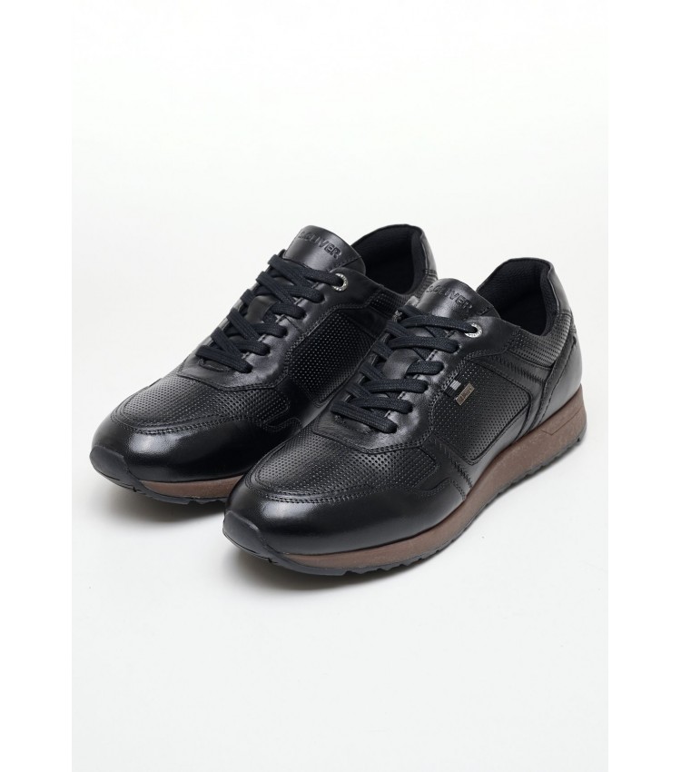 Men Casual Shoes 13636 Black Leather S.Oliver