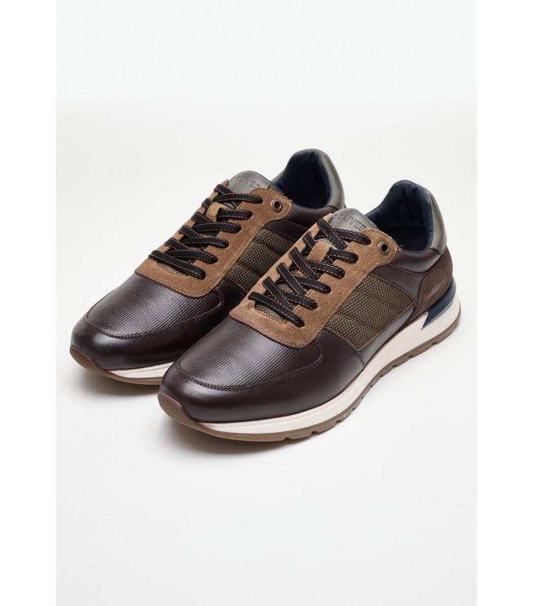 Men Casual Shoes 13650 DarkBrown Leather S.Oliver